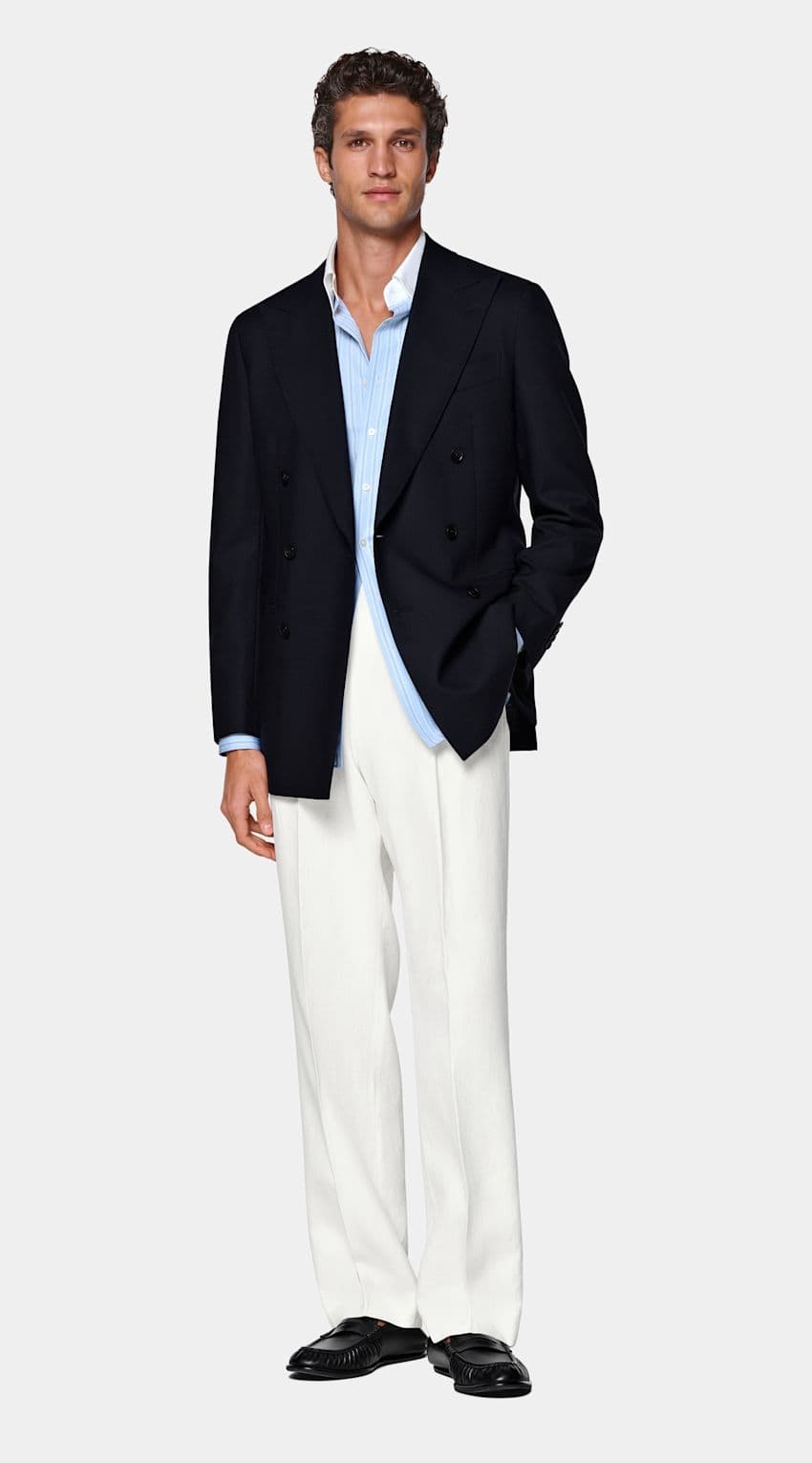Navy Tailored Fit Havana Suit Jacket